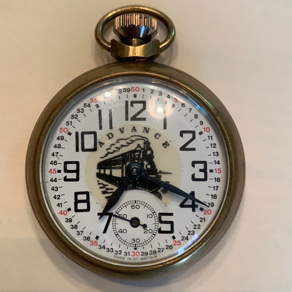 Advance train pocket watch